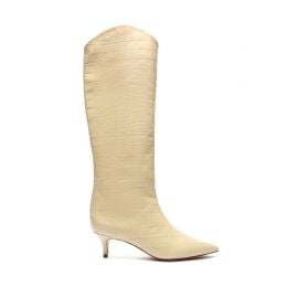 Maryana Lo Crocodile-Embossed Leather Boot by Schutz at Schutz