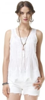 Mary's white tie top at Club Monaco