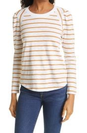 Mason Stripe Puff Sleeve Baseball T-Shirt at Nordstrom