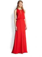 Mason by Michelle Mason - Chiffon Inset Gown at Saks Fifth Avenue