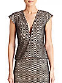 Mason by Michelle Mason - Mesh Peplum Top at Saks Fifth Avenue