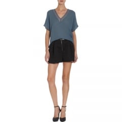 Mason by Michelle Mason Sheer Panel Top at Barneys