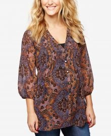 Maternity Printed Blouse at Macys