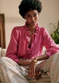 Mathilda Shirt - Magenta - Organic Cotton - Szane at Sezane