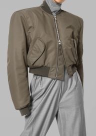 Mati Cropped Padded Bomber - Olive The Frankie Shop at The Frankie Shop