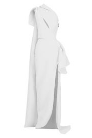 Maticevski Butterfly One-Shoulder Gathered Cady Gown at Moda Operandi