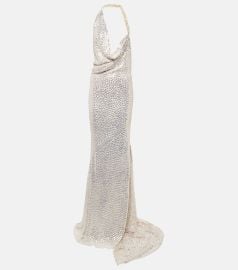 Maticevski Desires crystal embellished silk gown at Mytheresa