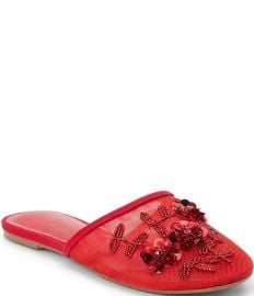 Matisse Maven Floral Applique Mesh Flat Mules Dillardx27s at Dillards