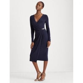 Matte Jersey Surplice Dress by Ralph Lauren at Walmart