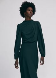 Matte jersey long sleeve blouse at Iris Setlakwe