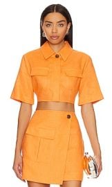 Matthew Bruch Cargo Crop Top In Orange at Revolve
