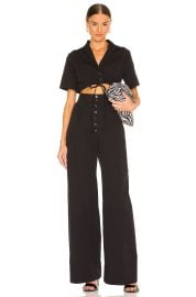 Matthew Bruch Cutout Camp Jumpsuit In Black at Revolve