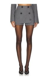 Matthew Bruch Doublebreasted Skort In Charcoal Flannel at Revolve