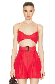 Matthew Bruch Twist Bandeau Crop Top at FWRD