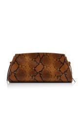 Maude Snake-Effect Leather Clutch at Moda Operandi