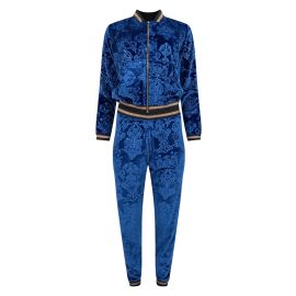 Maui x Lolita Royalty Velour Tracksuit Sapphire at Wolf & Badger