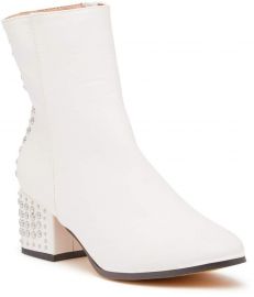 Maura Studded Snake Skin Print Boots by Chase and Chloe at Nordstrom