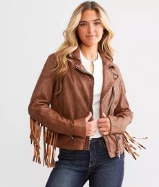 Mauritius Leather Fringe Jacket - Women39s Coats amp Jackets in Cognac Buckle at Buckle