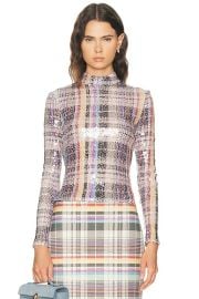 Maven Paillette Mock Neck Shirt at FWRD