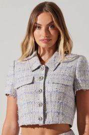 Mavey Cropped Tweed Jacket ASTR the Label at ASTR The Label