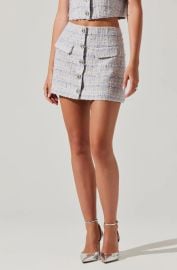 Mavey Tweed Mini Skirt ASTR the Label at ASTR The Label