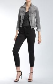 Mavi Samantha Denim Jacket in Grey Vintage at Bloomingdales