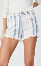 Mavi Women39s Rosie High-Rise Boyfriend Short In Stripe Stretch at Mavi Jeans