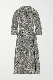 Max Mara - Addobbo belted double-breasted paisley-print cotton dress at Net A Porter