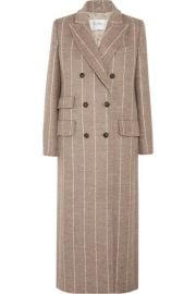 Max Mara   Pinstriped wool coat at Net A Porter