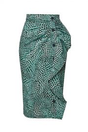 Max Mara - Stretch Cotton Musette Printed Pencil Skirt at Stylebop