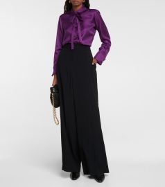 Max Mara - Toano tie-neck silk twill shirt at Mytheresa