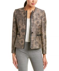 WornOnTV: Jasmine’s tweed blazer with leather trim on Instinct | Sharon ...