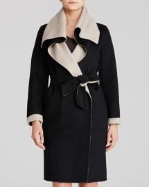 Max Mara Coat Emy Drape Collar Color Block Cashmere Reversible at Bloomingdales