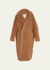 Max Mara Double-Breasted Camel Hair Blend Teddy Coat - at Bergdorf Goodman