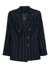 Max Mara Double breasted Pinstriped Jacket at Farfetch
