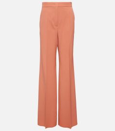 Max Mara Golf wool blend pleated wide leg pants at Mytheresa