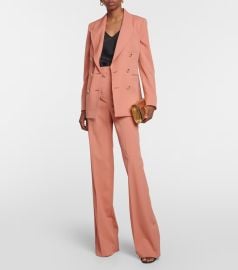 Max Mara Golf wool blend pleated wide leg pants at Mytheresa