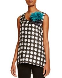 Max Mara Jago Micro Flower Print Top at Bloomingdales