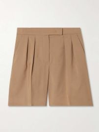 Max Mara Jessica Pleated Wool Shorts at Net a Porter