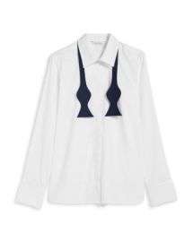 Max Mara Laser Bow Tie Shirt Bloomingdales at Bloomingdales