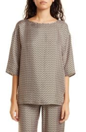 Max Mara Leisure Boa Silk Blouse at Nordstrom