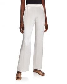 Max Mara Leisure Satin Full-Leg Pants at Neiman Marcus