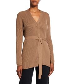 Max Mara Leisure Wrap-Tie Ribbed Cardigan at Neiman Marcus