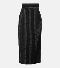 Max Mara Pinstripe Wool Pencil Skirt at Mytheresa