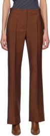 Max Mara Sacco Trousers in Tobacco at ssense