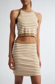 Max Mara Tenna Stripe Sleeveless Crop Sweater at Nordstrom