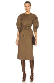 Max Mara Ughetta Balloon Sleeve Stretch Cotton Shirtdress at Forward