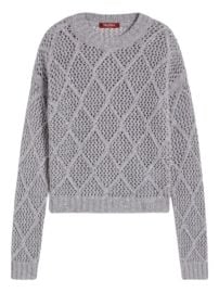 Max Mara sequin-embellished diamond-pattern Sweater Grey at Farfetch