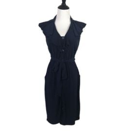 Max amp Cleo Navy Dress Size 2 eBay at eBay