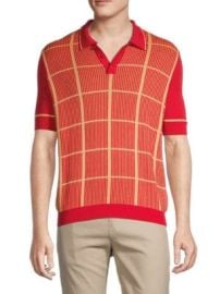 Max n Chester Windowpane Stripe Knit Polo on SALE at Saks Off 5th